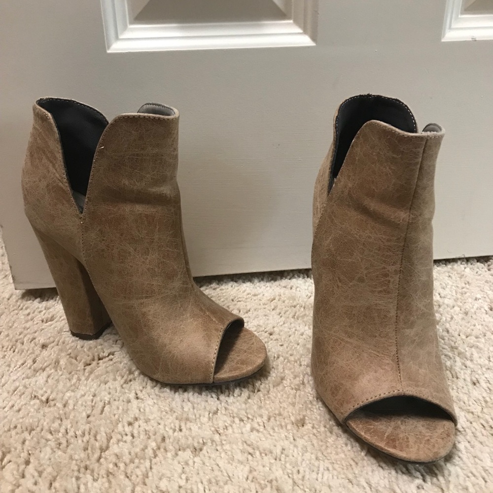 Michael Antonio peep toe booties